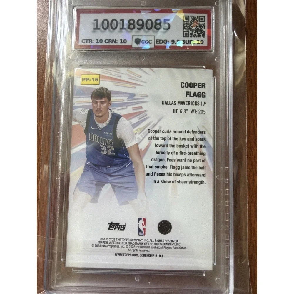 2025 Topps Power‎ Players Cooper Flagg Rookie #PP-16 Mavericks GEM MT 10